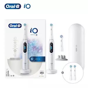 [리필모 2개입 추가증정] 오랄비 전동칫솔 iO8 화이트 알라바스터