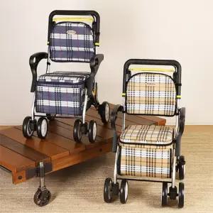 [효도선물] 고령자용 보행보조차 F-800 브라운 실버카 보행차 손잡이 높이조절, 안전브레이크 KC 인증상품