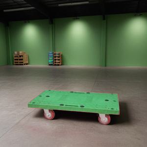 대한캐스터 중형 750X450 초록사각달리 돌리 카트 구루마 리어카 끌차