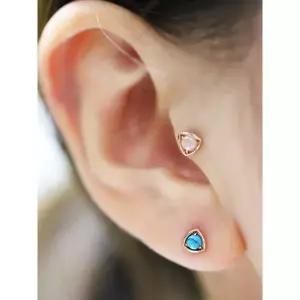 [미니멀피어싱]14K 원석 피어싱 문스톤/핑크오팔/터키