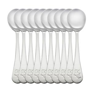 리빙랜드 국산 두꺼운 고양이 스텐 어린이 수저 10개/어린이집 유치원 학교 급식 유아 아동 스푼 숟가락