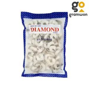 [꽁꽁배송]생 칵테일새우 IQF 31/40 1kg (실중량900g) 다이아몬드 두절탈각새우 대하