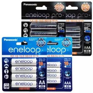 에네루프 프로 AA/AAA 8알 파나소닉 배터리 2100회 재사용 최신형 PRO고용량 하이브리드 충전지 건전지