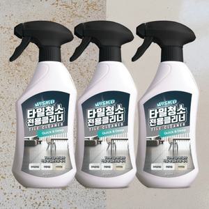 WT 위시오 포세린타일 청소 무광타일 마루 바닥 찌든때 청소 클리너 800ml X 3개