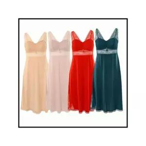 [하프클럽/솔브]비너스(행사) 이월상품할인 컵드레스 촉감이 부드러운 캡내장 롱 슬립 VFS0970_S