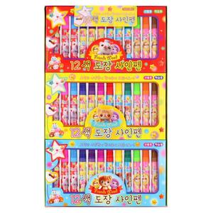[프랜즈] 도장 사인펜 12색 세트 랜덤발송