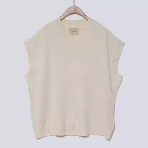 [리빌모아]남녀공용 커플티 니트 가디건 자켓 코트 청바지 면바지 브이넥 니트티 조끼 DS-VEA-Q052-크림