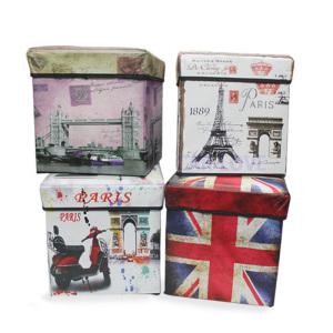 자동차 박스 빈티지 트렁크 정리함 2p 세트 콘솔