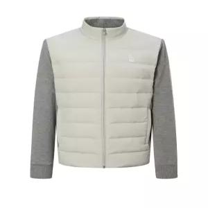 헤지스 골프 남성 [스테디셀러]슬리브 블럭 구스다운 집업가디건 (BEIGE) WPSW3D970I1