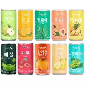 프레주 스위트 10종 과일주스 175ml 30캔/복숭아 파인애플 망고 배 자두 그린애플 알로에 한라봉