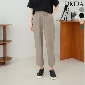 [드리다]드리다 여름 여자 와샤 배기핏 고무줄 바지 밴딩 스판 빅사이즈 팬츠 40-50대 중년여성 엄망옷 미