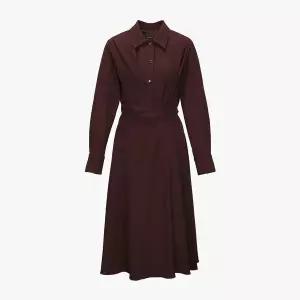 [하프클럽/S쏠레지아]에스쏠레지아 스탠카라 플레어 원피스 SON9WOP070