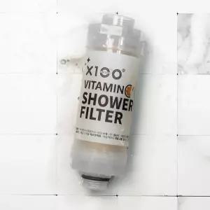 X100 비타민 샤워필터 여행용 염소제거 녹물제거 보습 아토피 아로마샤워기 필터 무향