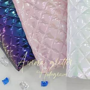 반마 다이아 누빔원단 오로라 글리터 홀로그램 3color