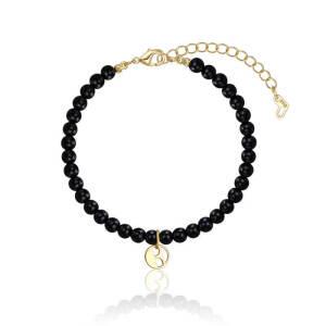 [엘르주얼리] 시그니처 천연 오닉스 스톤 팔찌 ELBRBB099