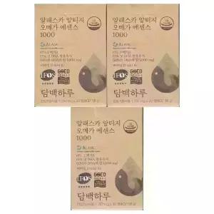 담백하루 알래스카 알티지 오메가 에센스 1000 1252mg x 30캡슐 3개 / 써클