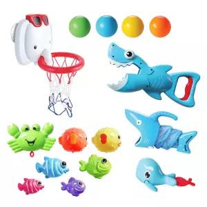 상어 사냥꾼 목욕놀이 친구들 15종 (33666) / 신나는 목욕시간 물놀이 코끼리 농구대 움직이는 고래 물고기 