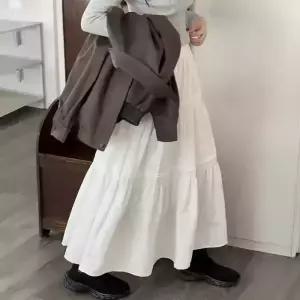 [코코블랑] 스윗 캉캉 롱스커트(밴딩)