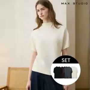막스스튜디오 럭스 플리츠 블라우스 4종