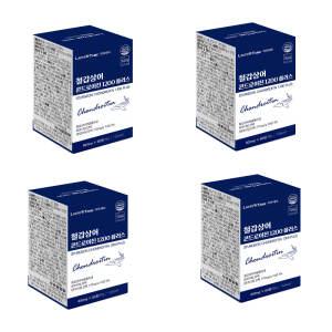 철갑상어 연골 콘드로이친 1200 플러스 뮤코다당 단백 60정X4 난각막강황 식약처 HACCP 초록입홍합 저분자 콜라겐