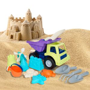 [젠토이]대형 덤프트럭 모래놀이13pcs (HG-808) / 소프트 자동차 찍기틀 모래성 물 목욕 스노우 문어