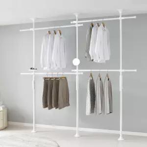 왕자 프리미엄 레버킹 4단 행거 38mm 옷걸이 드레스룸 옷장