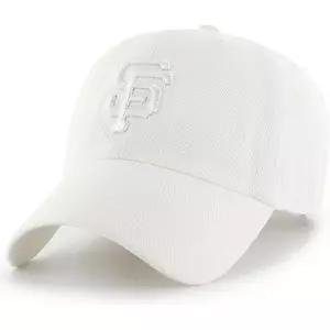 47 Brand MLB 화이트 기본 로고 클린업 조절 가능한 야구 모자 프리 사이즈 샌프란시스코 자이언츠 단일