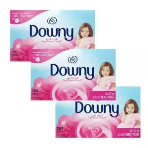 다우니 건조기 섬유유연제 드라이시트 에이프릴 후레쉬 120매입X3개 (360매)
