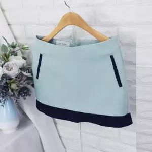 nn_밑단배색SK SOKH라인 실크스커트 정장스커트 오피스룩 스판스커트 미니스커트 당일출고가능)