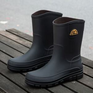 (핫도매) 남자 레인부츠 장화 방수신발 남성 여름 장마 첼시 패션 통넓은 우화 웨더 웨어 캐주얼 신발 BAO