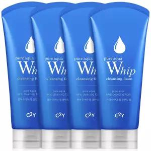 C2Y 아쿠아 휩 폼클렌징 120ml 4개 클렌징폼 여드름폼 미세거품