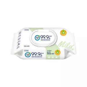 깨끗한나라 99.9% 클린 손소독 물티슈 마일드 캡형 60매(10개입) / 손소독티슈