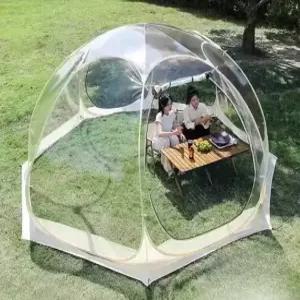 투명텐트 원터치 쉘터 비닐 돔 텐트 감성 방수