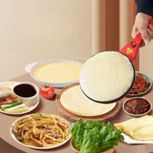 크레페만들기 누룽지만드는기계 부침개기계 18cm 레드