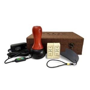 손잡이 핫스톤 마사지 온열 지압 찜질돌 원형스톤 찜질 안마기 안마 스파