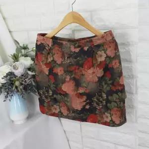 rdg_플라워 이중 SKSOKH라인 나염스커트 정장스커트 오피스룩 스판스커트