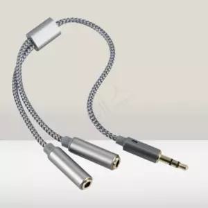 이어폰Y잭 헤드폰잭 커넥터 2개연결잭 3극