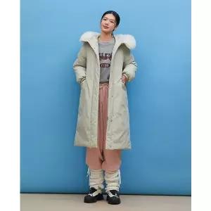 [LAP][LAP 랩] (웰론)탈착 퍼 벨티드 롱패딩 AQ4PDA70