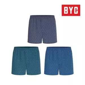 BYC 남성 프리시티 더블박서 3매입 트렁크팬티 망사 MCW6013