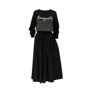 [레코브]니트배색우븐 원피스 LC31DXOP572X