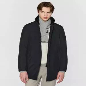 닥스 남성 25FW 다크네이비 밍크퍼 탈착 트렌치 코트 DMTR5D043N3