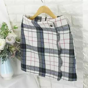 ns_물결 체크치마 PTSOK겨울치마 H라인 모직스커트 오피스룩 미니스커트