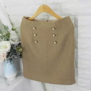 bib_단추트위드스커트SOKH라인 모직스커트 정장스커트 오피스룩 미니스커트