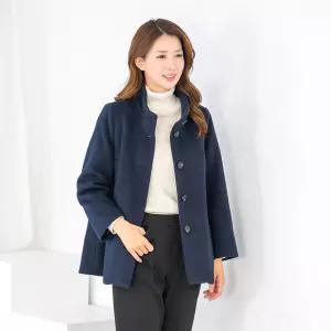 [모슬린]엄마옷 2온스 누비 울모직 차이나 무지하프코트 511FGH124 마담중년여성빅사이즈50대60대