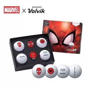 볼빅 마블 스파이더맨 비비드XT 골프공 4구 볼마커세트