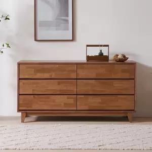 아즈매 3단 1500 원목 와이드 서랍장 월넛A