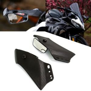 야마하 호환 YZF R6 R3 R25 T-MAX530 범용 바이크 오토바이 조절식 사이드 윙 스포일러 페어링 백미러 포함