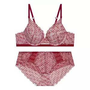 [게스언더웨어](강남점)레드 로고레터링 와이어브라+팬티세트RD(GEWBR125/PT125)