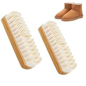 신발용 스웨이드 브러시, 2026 및 누벅 클리너 키트, 나무 손잡이가 있는 부드러운 고무 클리닝 부츠, 가방, 재킷, 소파 스니커즈용 슈 (2)