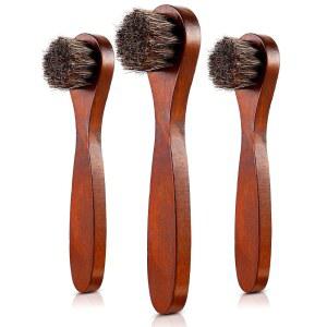 조비텍 3피스 말털 폴란드 어플리케이터 브러시 키트 안장 비누 슈 샤인 가죽 부츠 클린 도버